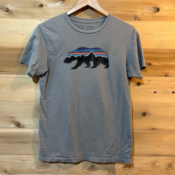 Patagonia Fitz Roy bear mountain design organic cotton tshirt - Picture 2 of 8